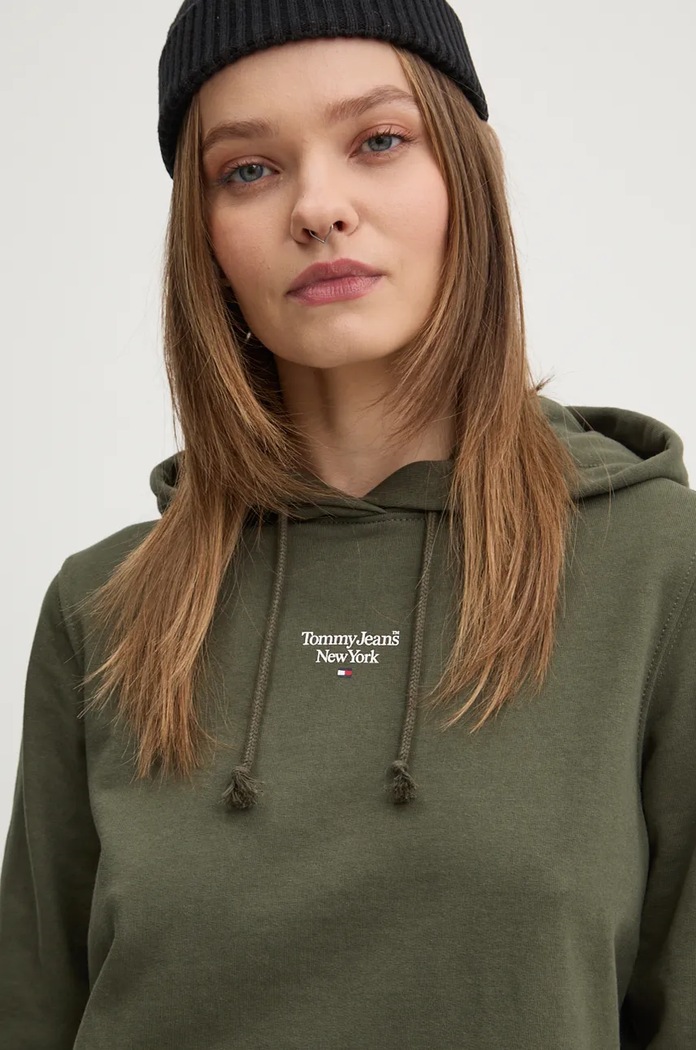 Суичър Tommy Jeans зелен DW0DW19712
