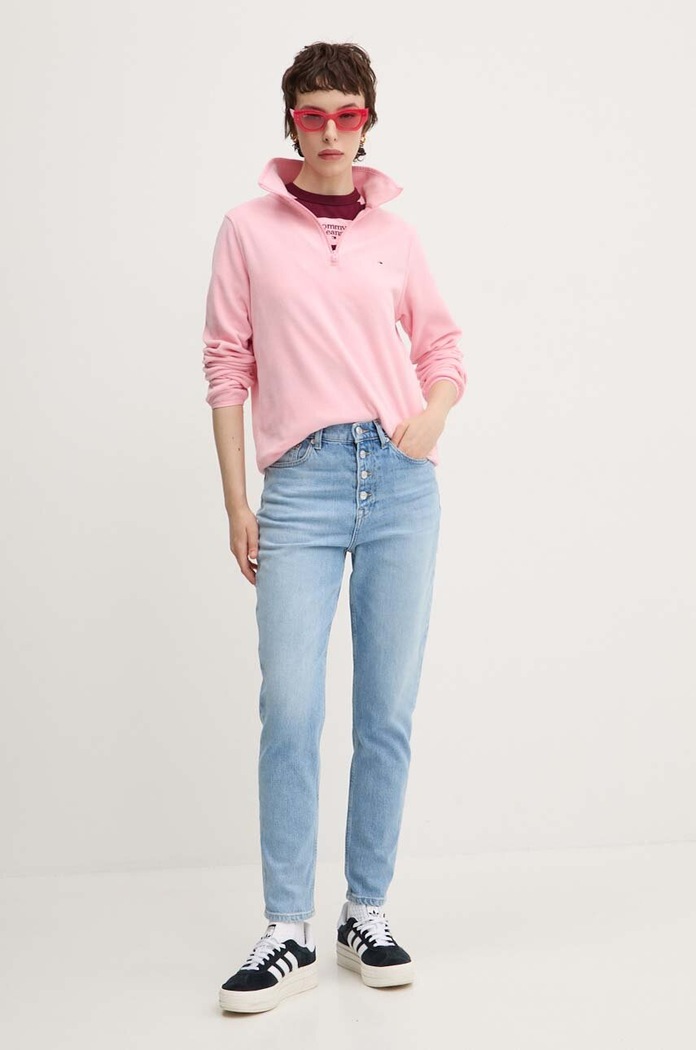 Tommy Jeans bluza DW0DW19751 różowy SS25