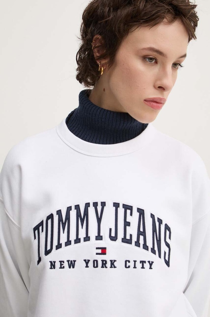 Mikina Tommy Jeans bílá DW0DW19824