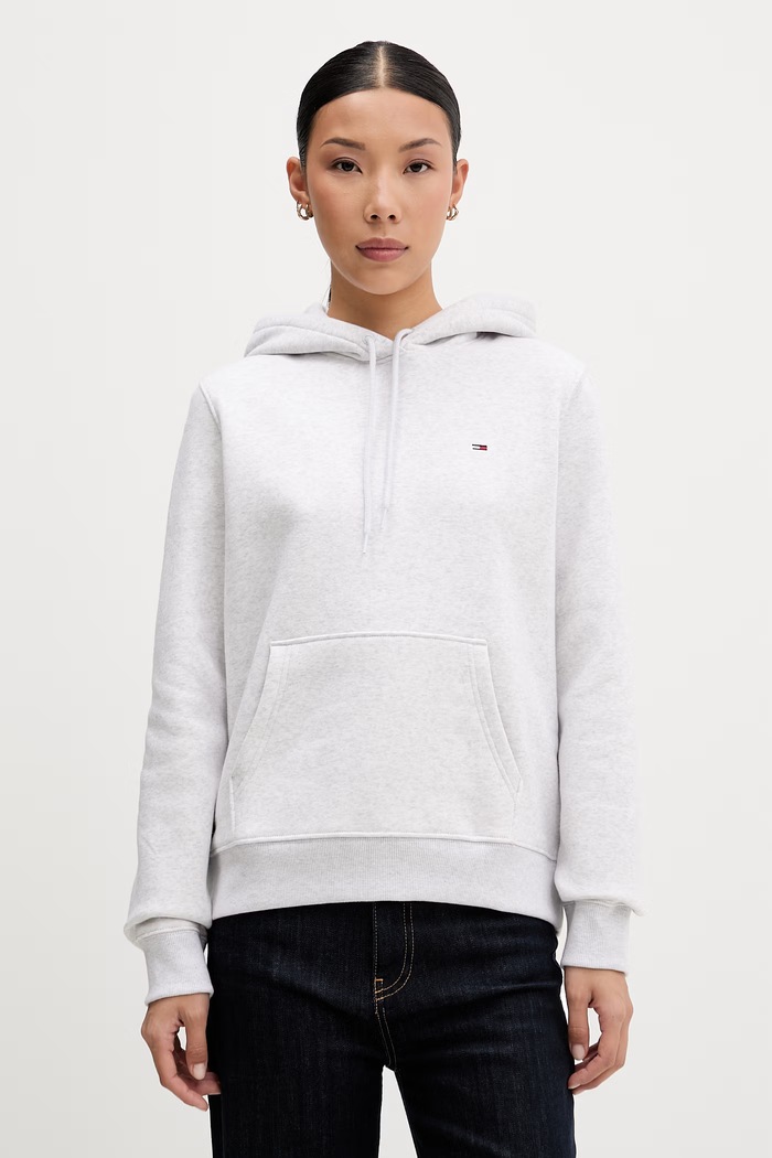 Tommy Jeans bluza damska z bawełną szary DW0DW19958