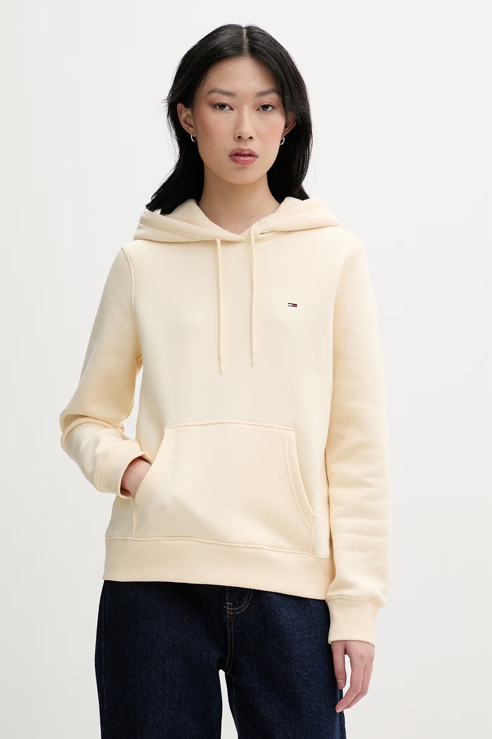 Tommy Jeans Μπλούζα γυναικεία με βαμβάκι κίτρινο DW0DW19958