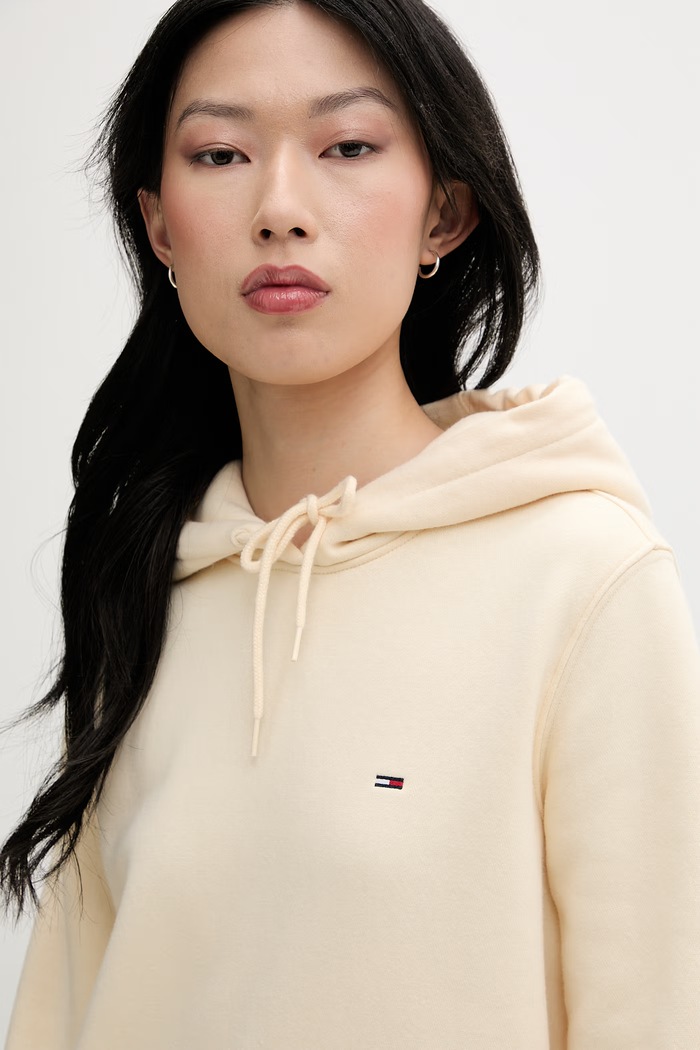 Tommy Jeans Μπλούζα γυναικεία με βαμβάκι κίτρινο DW0DW19958