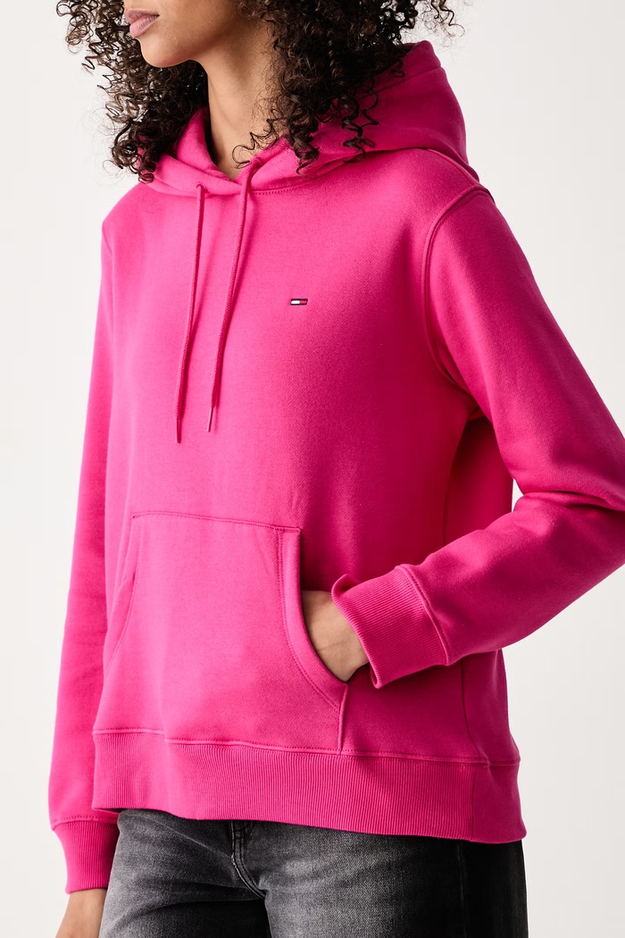 Pulover ženski z bombažem Tommy Jeans DW0DW19958 roza