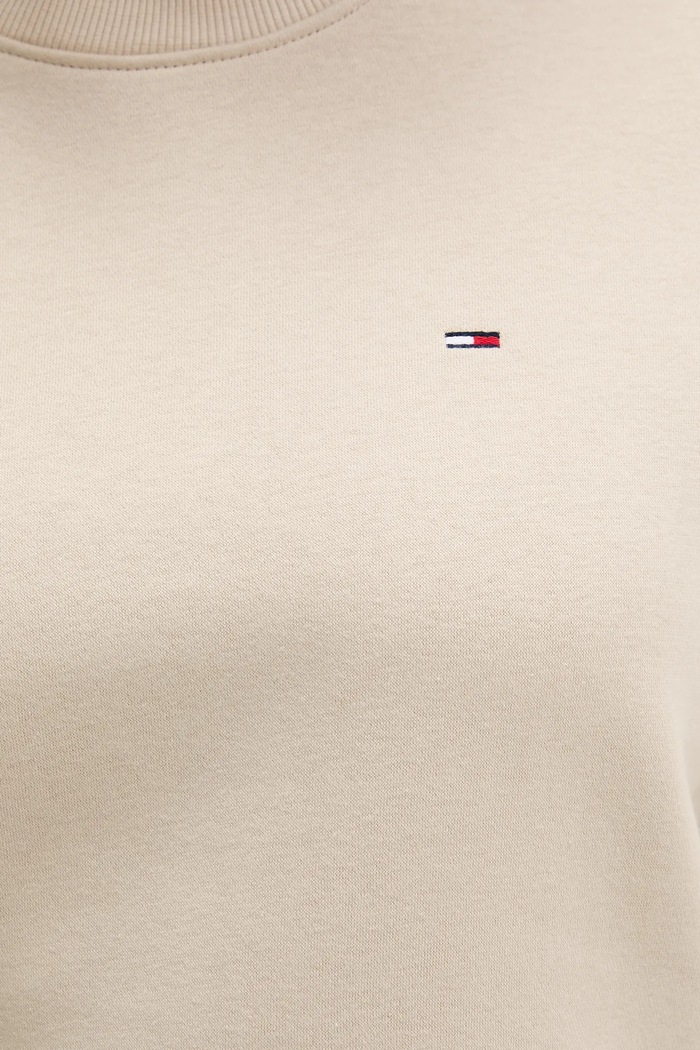 Tommy Jeans μπλούζα γυναικεία με βαμβάκι DW0DW19959 μπεζ
