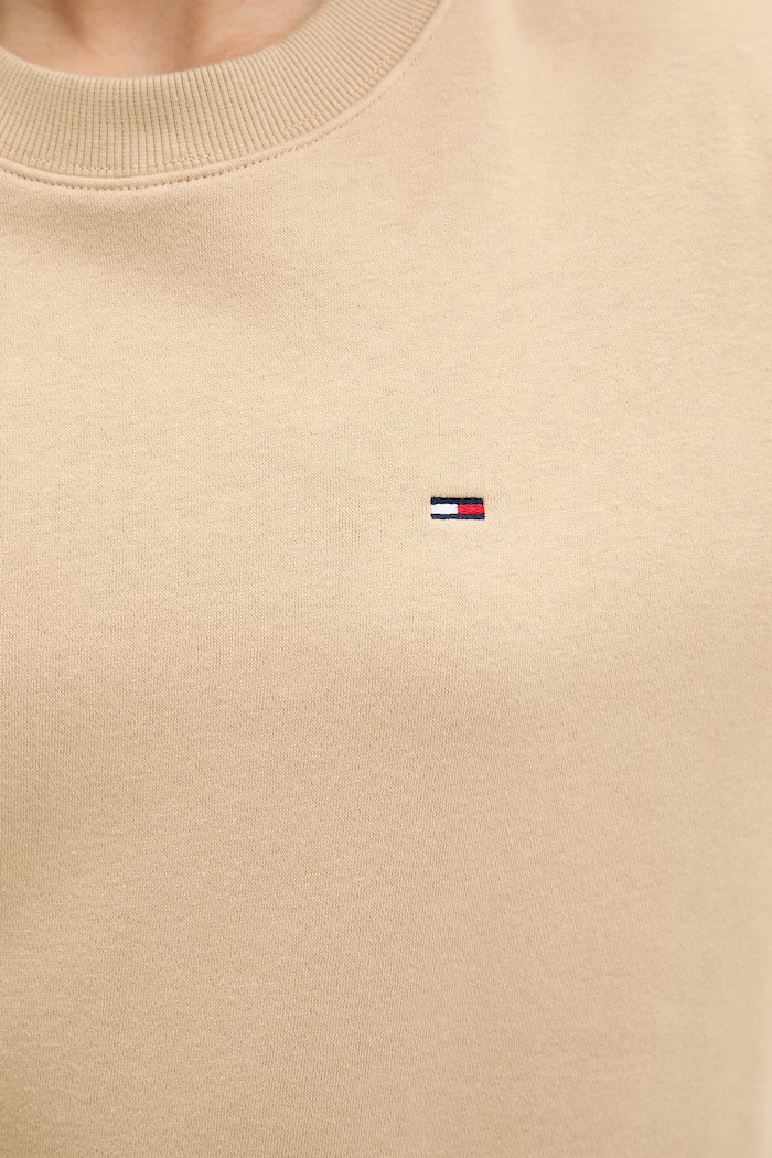 Tommy Jeans hanorac pentru femei, cu bumbac DW0DW19959 bej