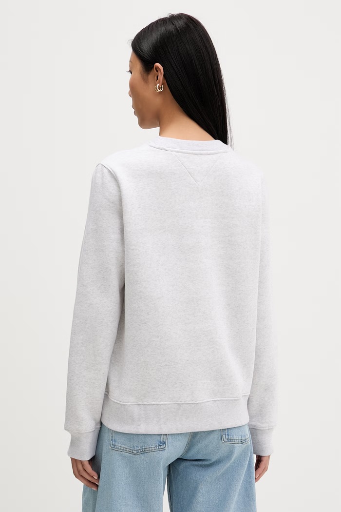 Îmbrăcăminte Tommy Jeans hanorac pentru femei, cu bumbac DW0DW19959 gri