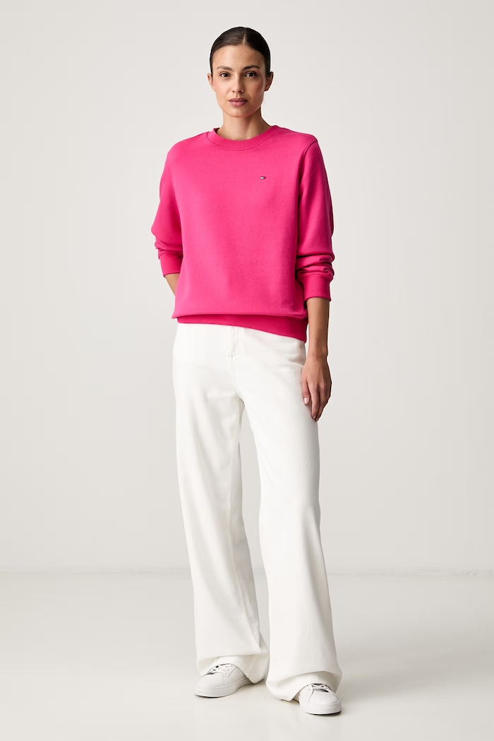 Tommy Jeans mikina dámská s bavlnou DW0DW19959 růžová SS26