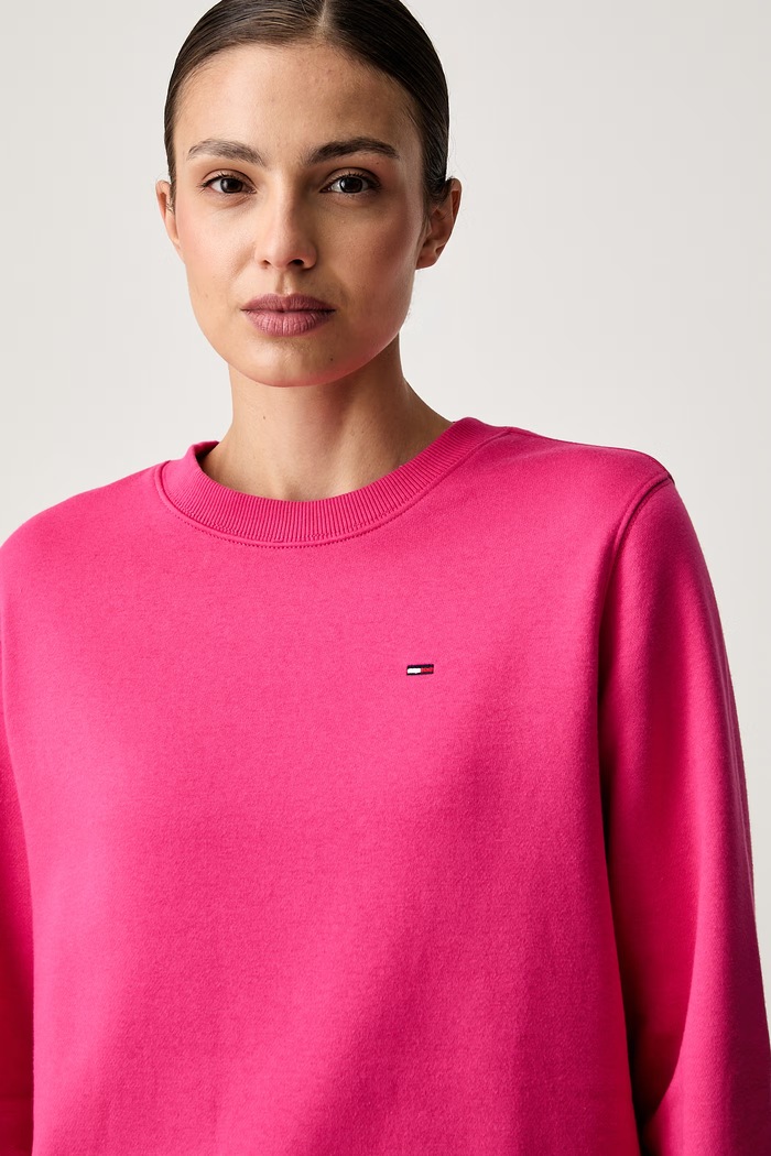 Tommy Jeans mikina dámská s bavlnou růžová DW0DW19959