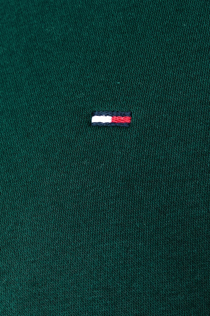 Bluza damska z bawełną Tommy Jeans zielony DW0DW19959