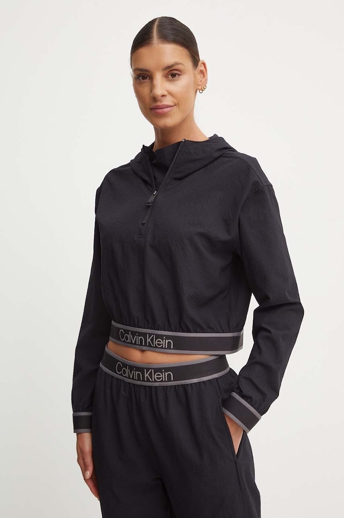 Calvin Klein Performance hanorac de antrenament print negru 00GWF4J403