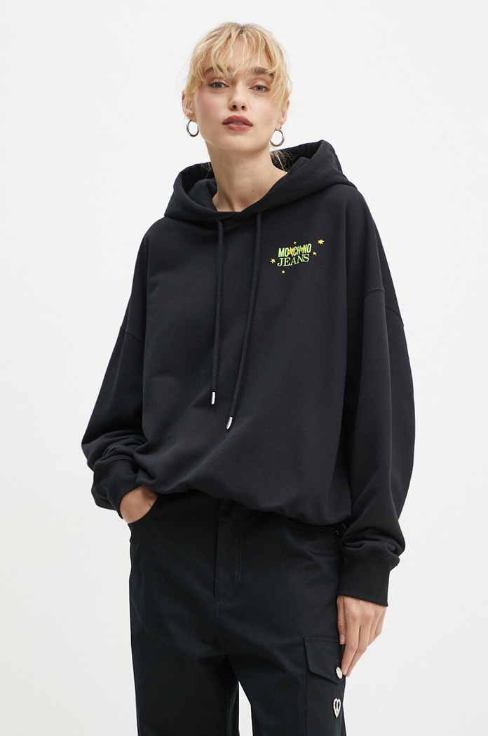 Odzież Moschino Jeans bluza bawełniana 1703.8732 czarny