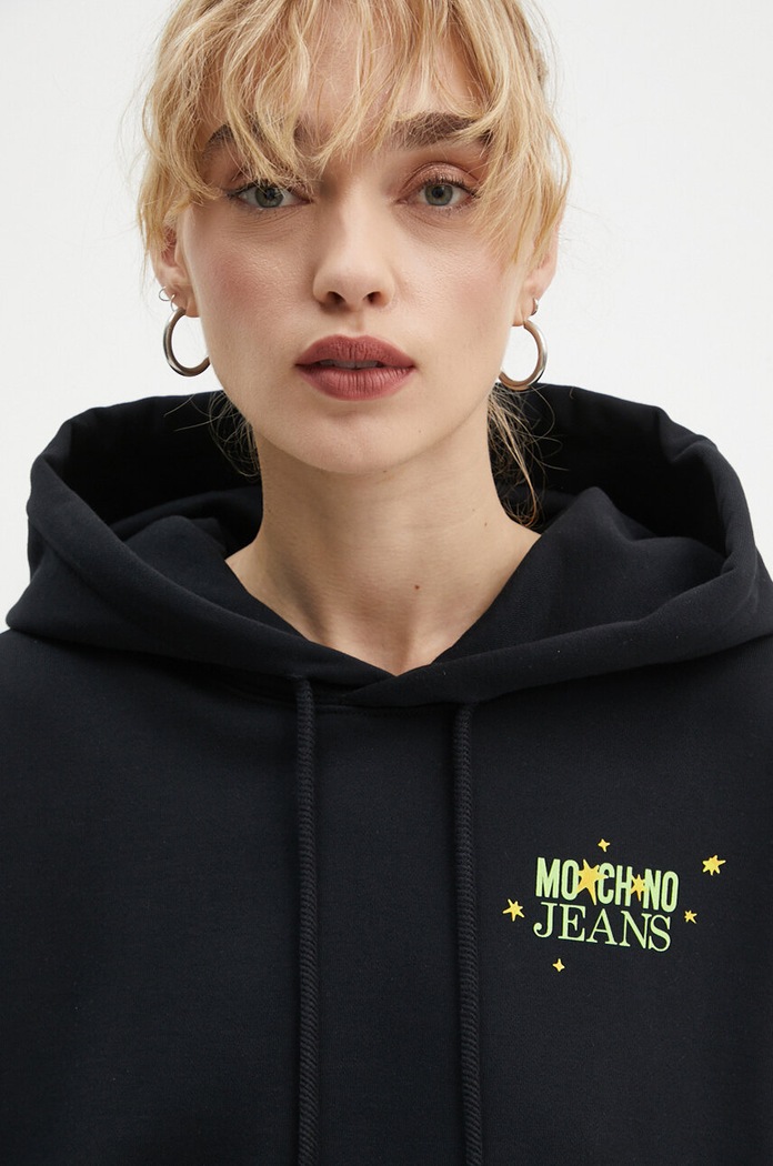 Moschino Jeans bluza bawełniana czarny 1703.8732