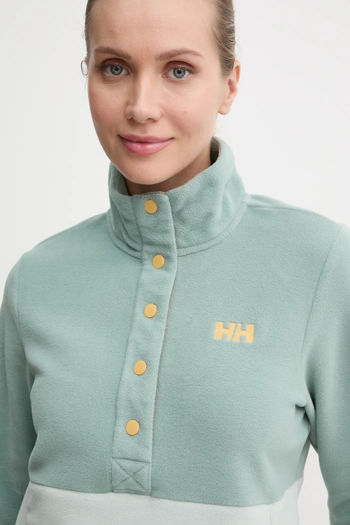 Sportovní mikina Helly Hansen Daybreaker Snap zelená 49535