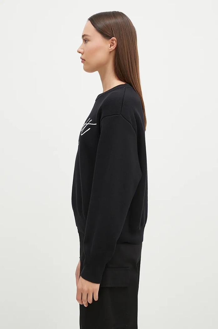 Carhartt WIP sweter bawełniany Signature Sweater I034034.K02XX czarny AW24