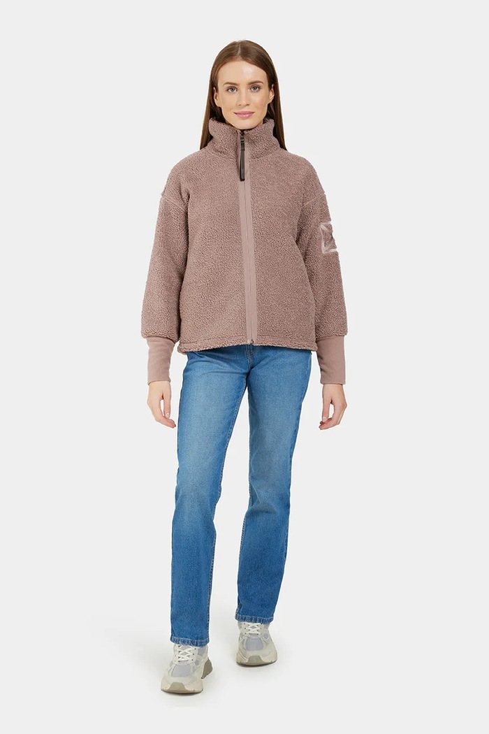 Mikina Didriksons MELLA 505446 hnedá AW25