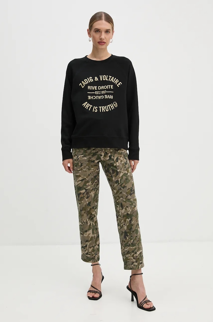 ZADIG&VOLTAIRE bluza bawełniana JWSL00001 czarny SS25