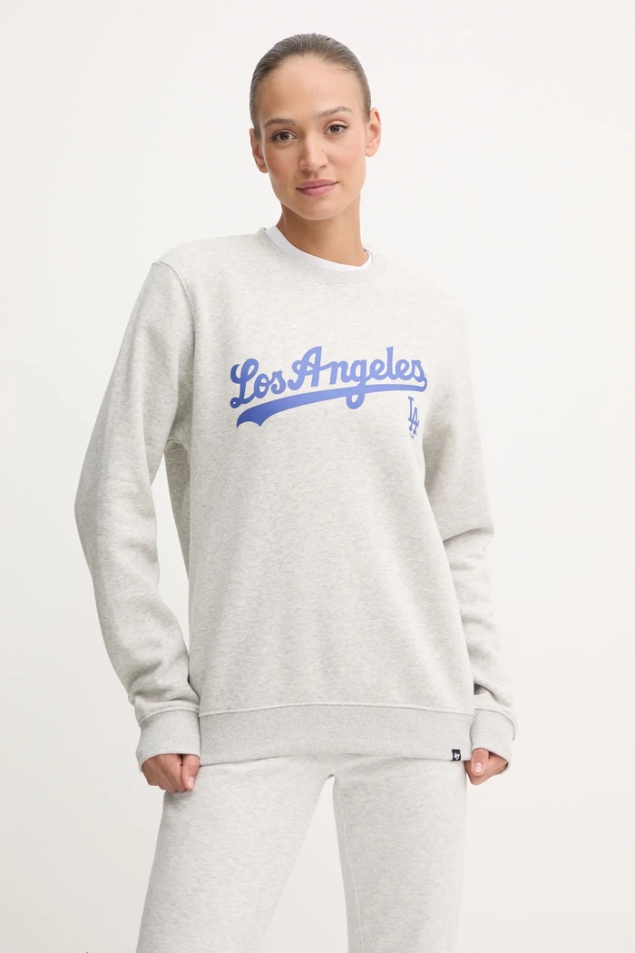 47 brand bluza MLB Los Angeles Dodgers pozostałe szary BB012PEMIBC630059CK