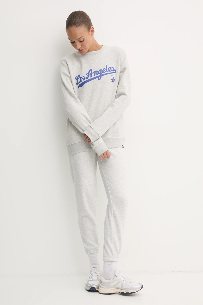 47 brand bluza MLB Los Angeles Dodgers BB012PEMIBC630059CK szary AW24