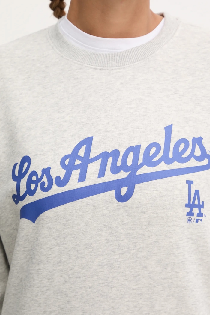 47 brand bluza MLB Los Angeles Dodgers BB012PEMIBC630059CK szary