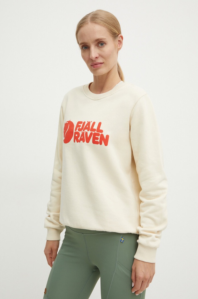 Dukserica Fjallraven Fjällräven Logo outdoor bež F84143.113.214