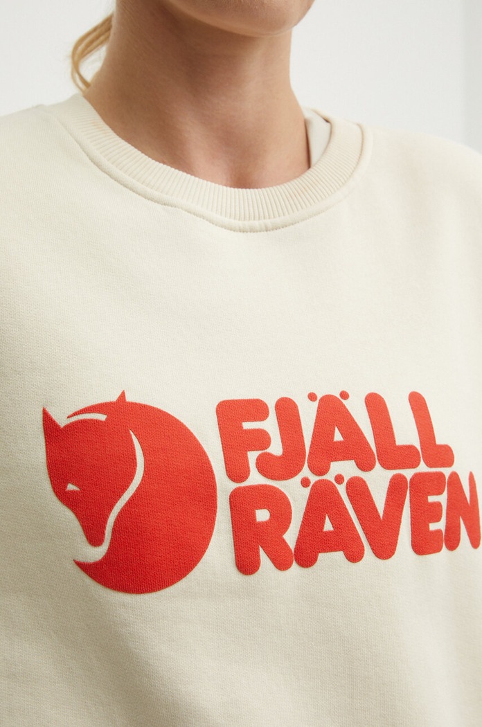 Dukserica Fjallraven Fjällräven Logo F84143.113.214 bež