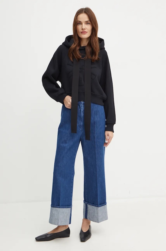 Patou hanorac de bumbac JE0699995 negru AW24