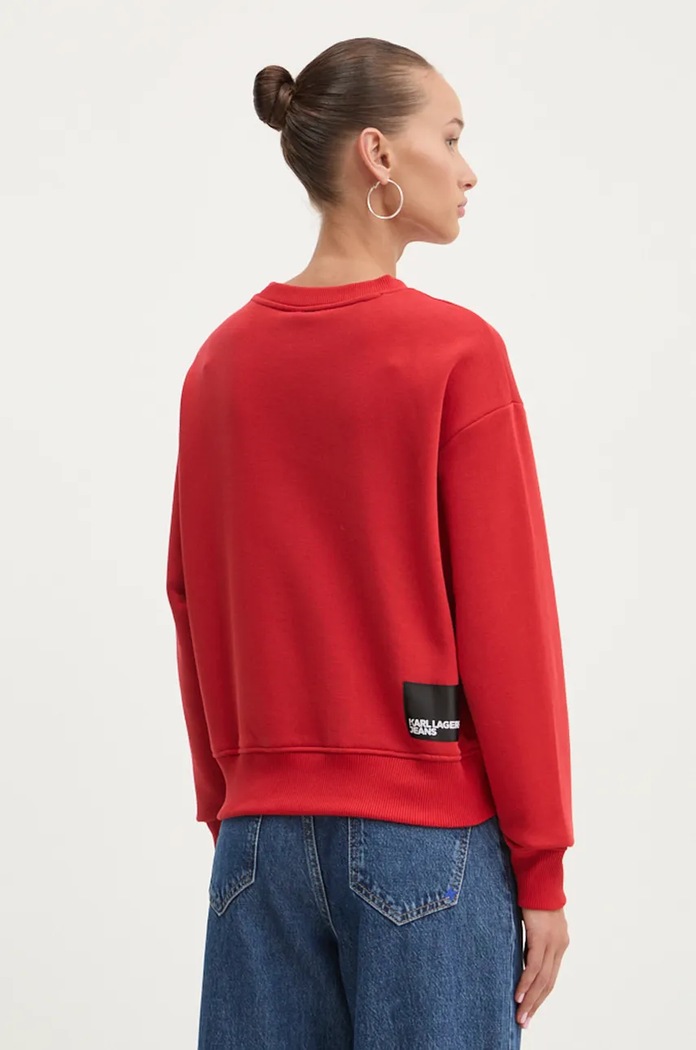 Odzież Karl Lagerfeld Jeans bluza 246J1809 czerwony