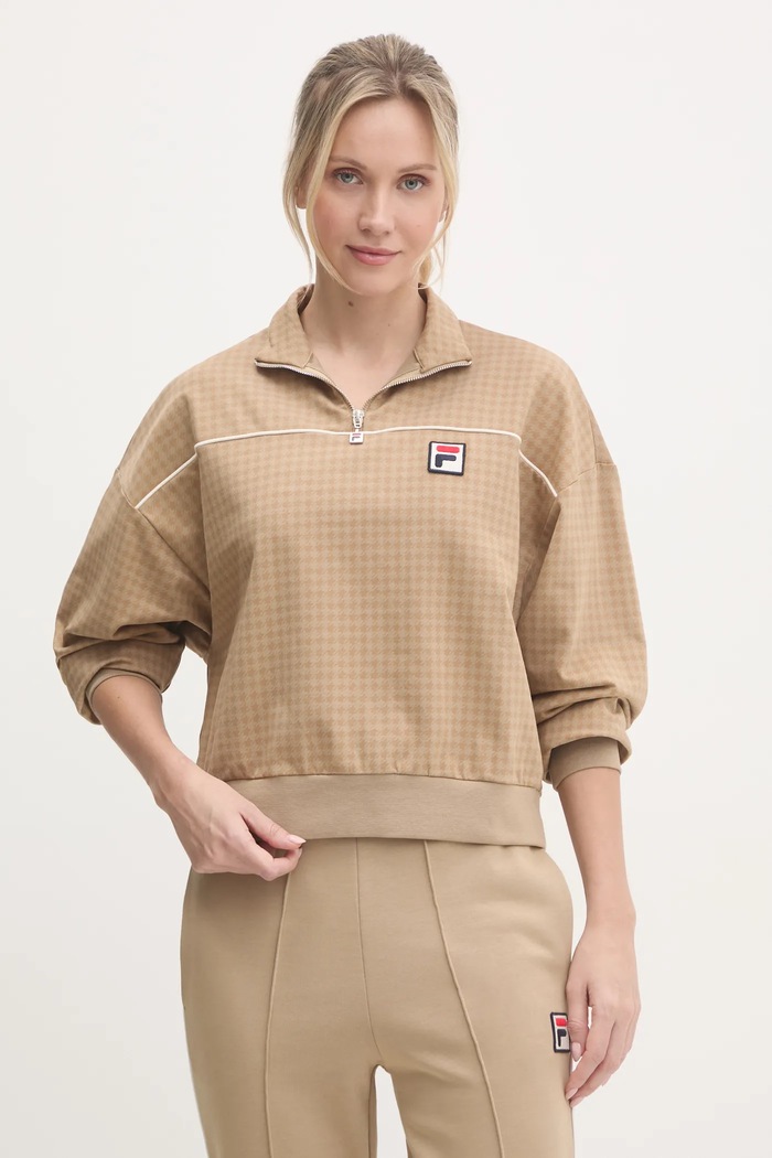 Mikina Fila Liebau s elastanom béžová FAW0879