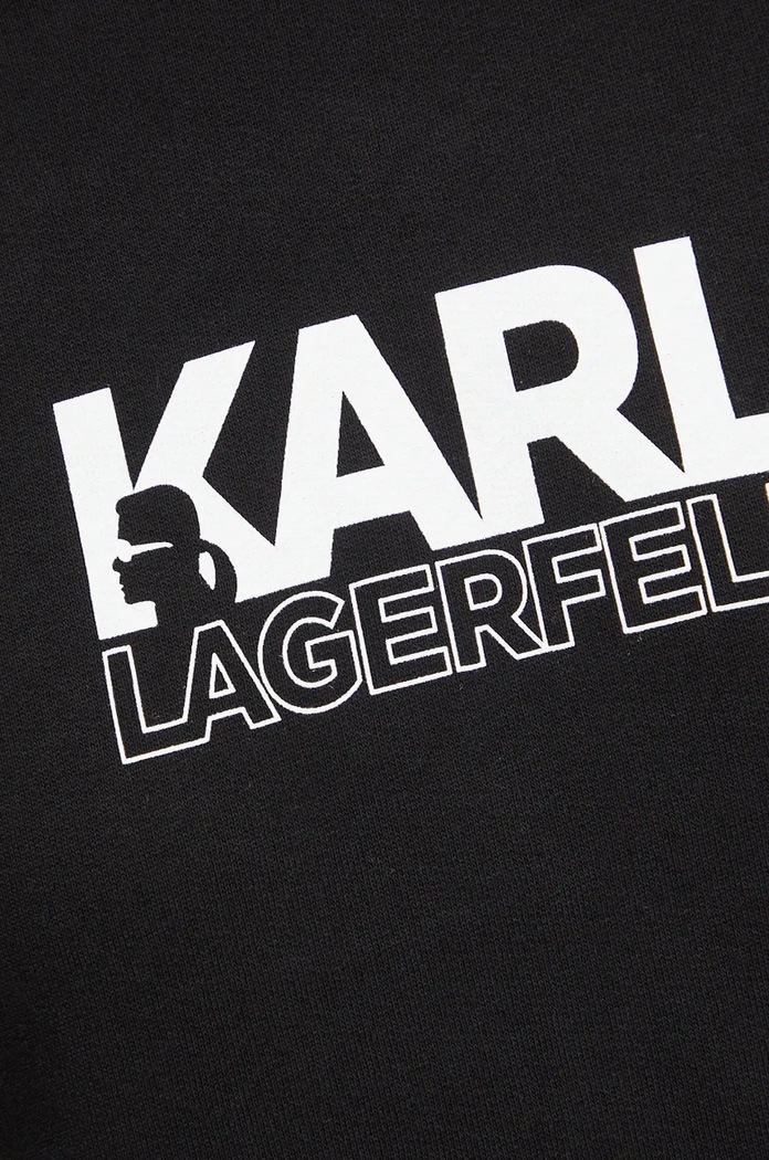 Bavlněná mikina Karl Lagerfeld černá 24WW1803