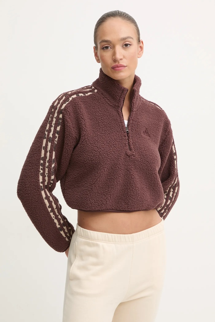 Mikina adidas Animal bez kapuce hnědá IY5010