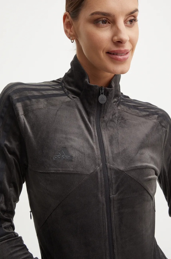 Velurová mikina adidas Tiro adidas JJ4666 šedá