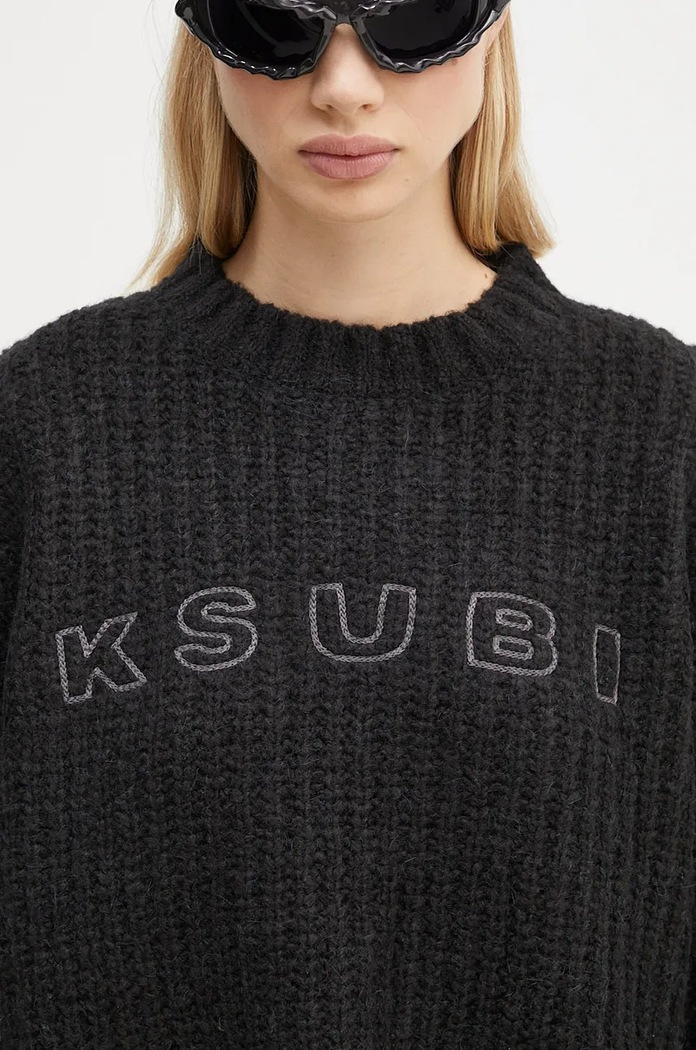 Vlnený sveter KSUBI Bookie Knit WFA24KW003 čierna