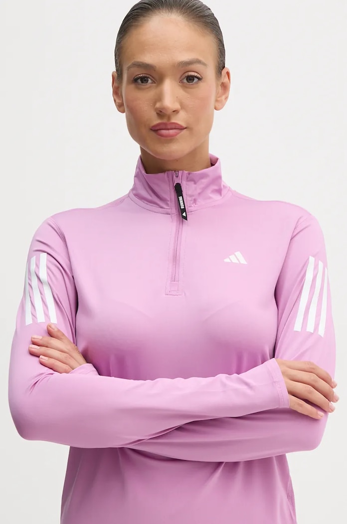 Joggingová mikina adidas Performance Own The Run bez kapuce fialová IV5510