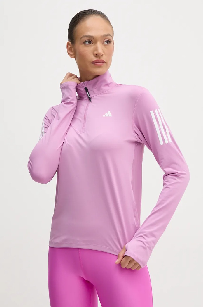 Joggingová mikina adidas Performance Own The Run fialová IV5510