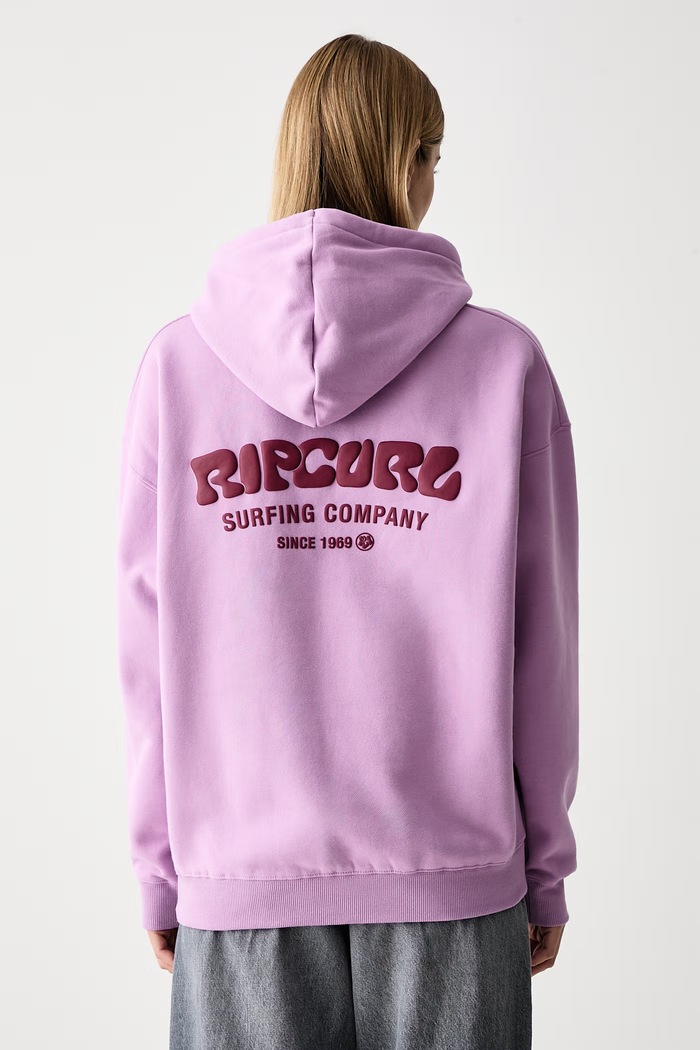 Rip Curl Μπλούζα με κουκούλα γυναικεία SURF PUFF HERITAGE μωβ 06AWFL