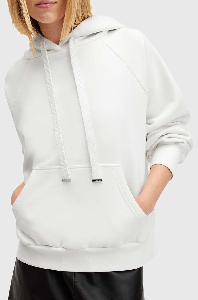 Bavlněná mikina AllSaints TALON UNDRGRND HOODY W051JB bílá