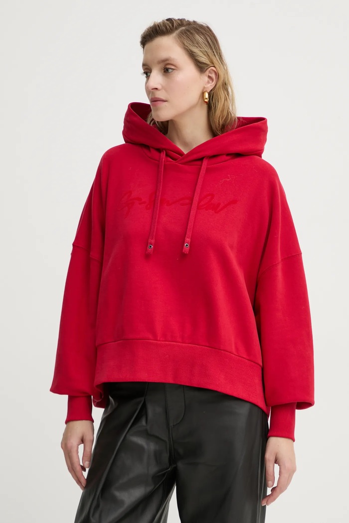 Bavlnená mikina G-Star bavlna červená D25168.D562
