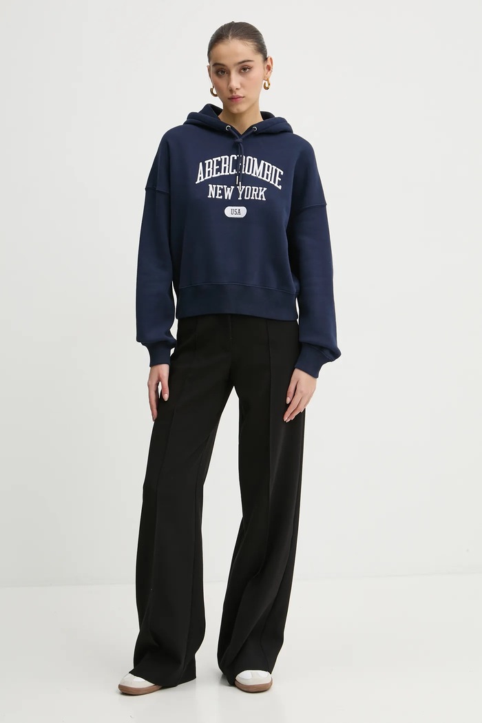 Mikina Abercrombie & Fitch KI152.4201.200 námořnická modř AW24