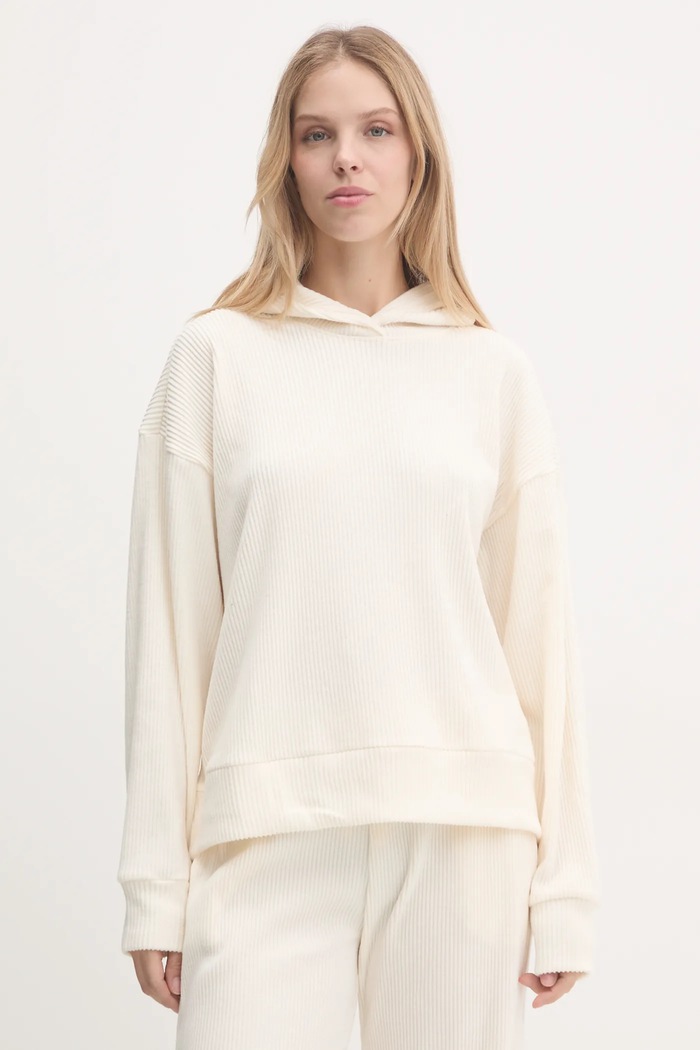Μπλούζα Abercrombie & Fitch με ελαστάν μπεζ KI152.4215.150