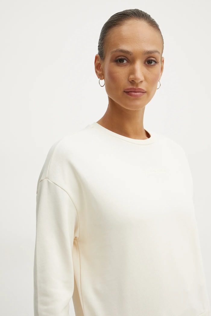 Armani Exchange bluza bawełniana beżowy 6DYM70.YJEEZ