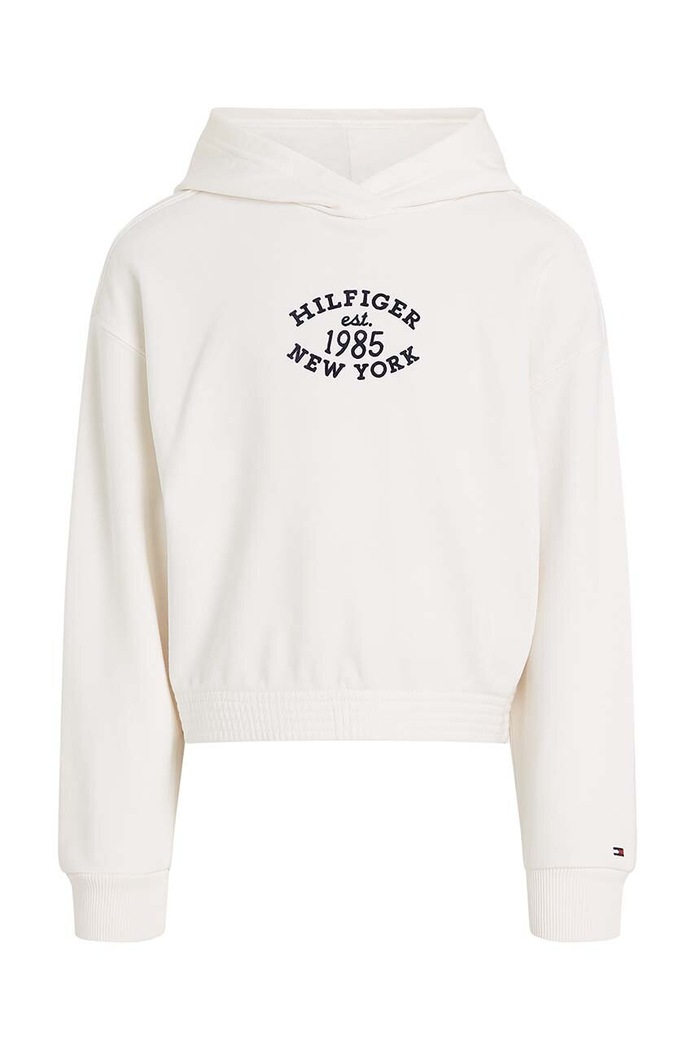 Dětská mikina Tommy Hilfiger KG0KG08033.9BYH.128.176 bílá AW24