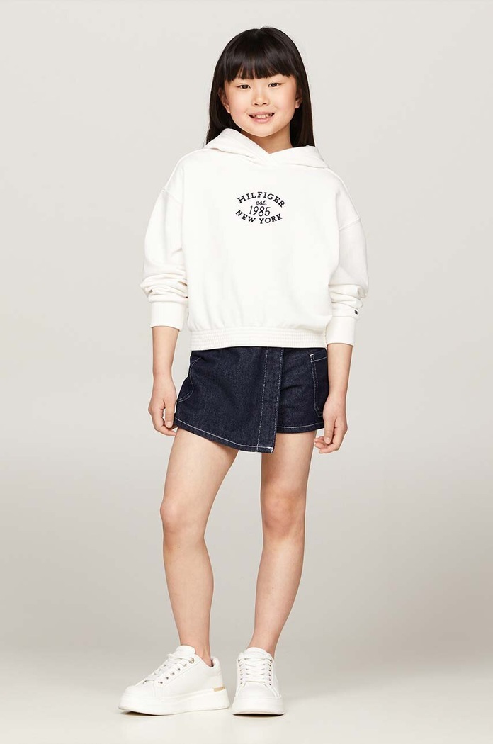 Dětská mikina Tommy Hilfiger bílá KG0KG08033.9BYH.128.176