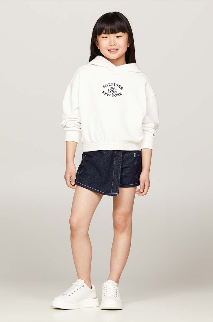 Dětská mikina Tommy Hilfiger bílá KG0KG08033.9BYH.128.176