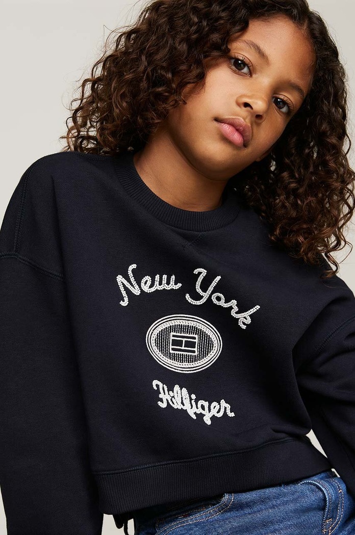 Момиче Детски суичър Tommy Hilfiger KG0KG08038.9BYH.116.122 тъмносин
