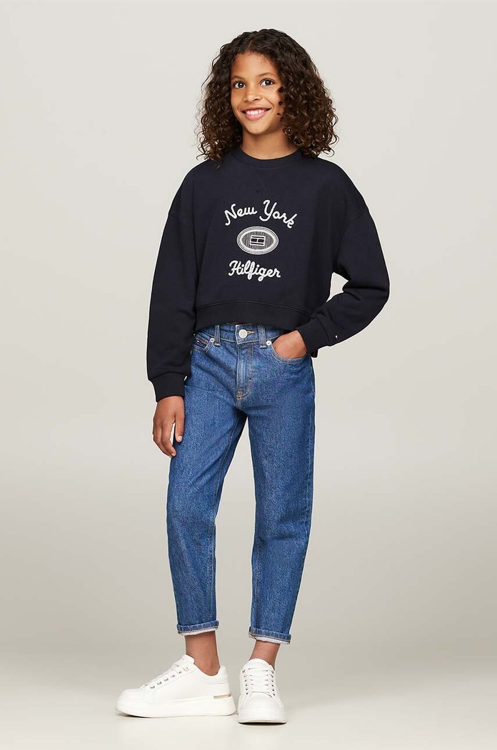Детски суичър Tommy Hilfiger тъмносин KG0KG08038.9BYH.116.122