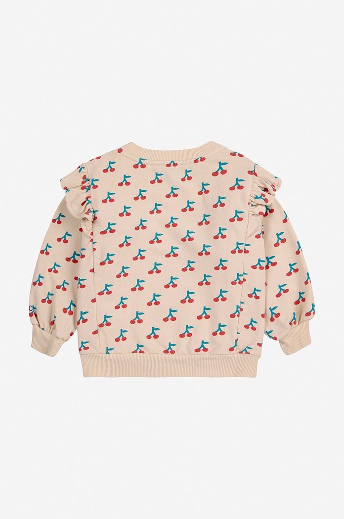 Kojenecká mikina Bobo Choses Cherry 224AB038 béžová AW24