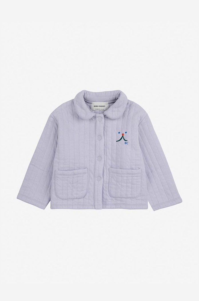 Bobo Choses Kojenecká mikina Bobo Choses Funny face 224AB039 fialová AW24