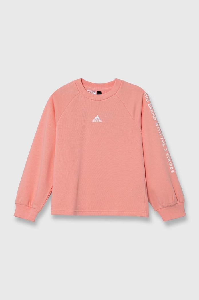 Παιδική μπλούζα adidas JGAM CREW IV7044 ροζ AW24