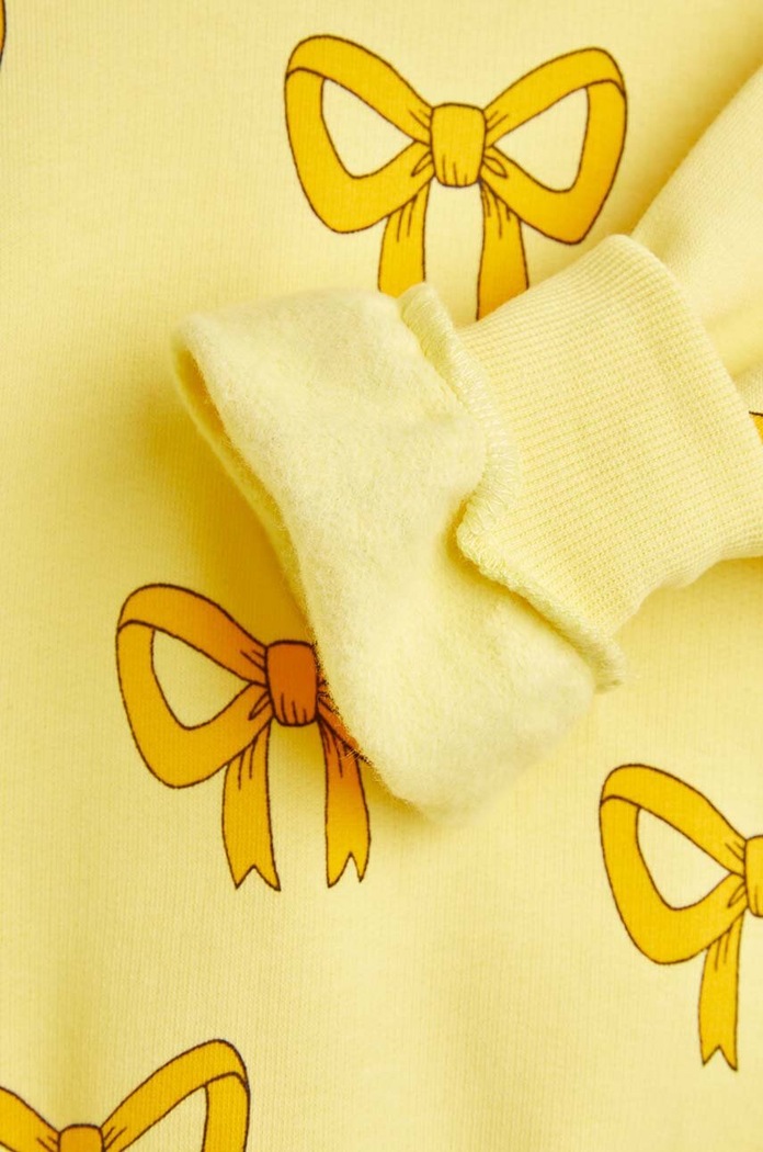Dětská bavlněná mikina Mini Rodini Bow žlutá 2472014923