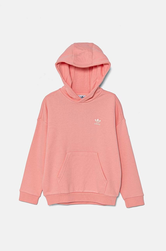 Dětská bavlněná mikina adidas Originals HOODIE IX7615 oranžová AW24